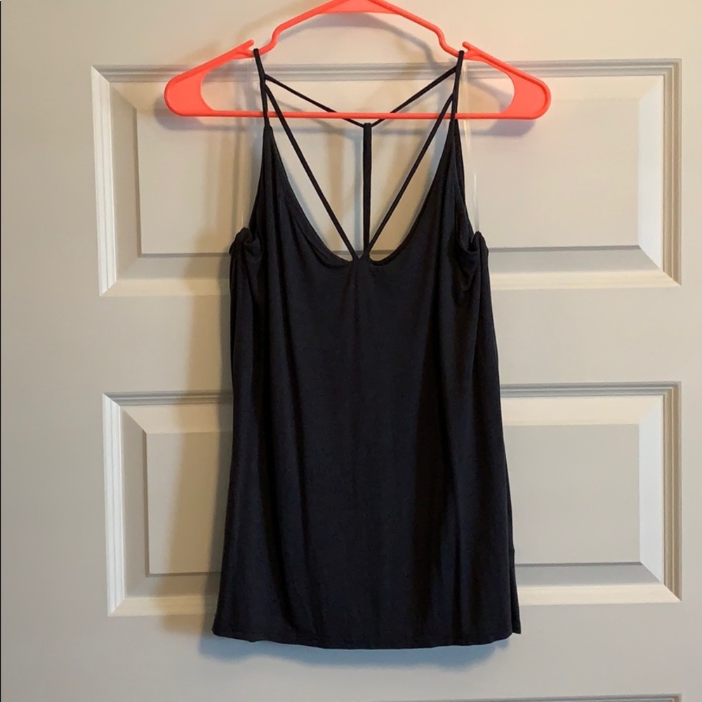 Charcoal strappy tank